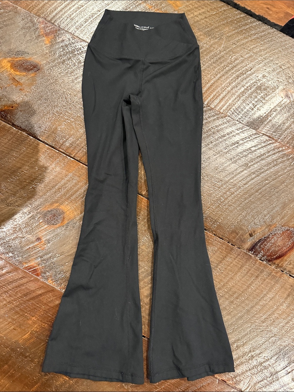 Yogalicious Black High-Waist Flare Yoga Pants